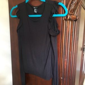 Black Shoulder Cut-Out Long-Sleeve (S)